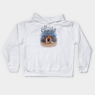 Merry Christmas Nativity Kids Hoodie